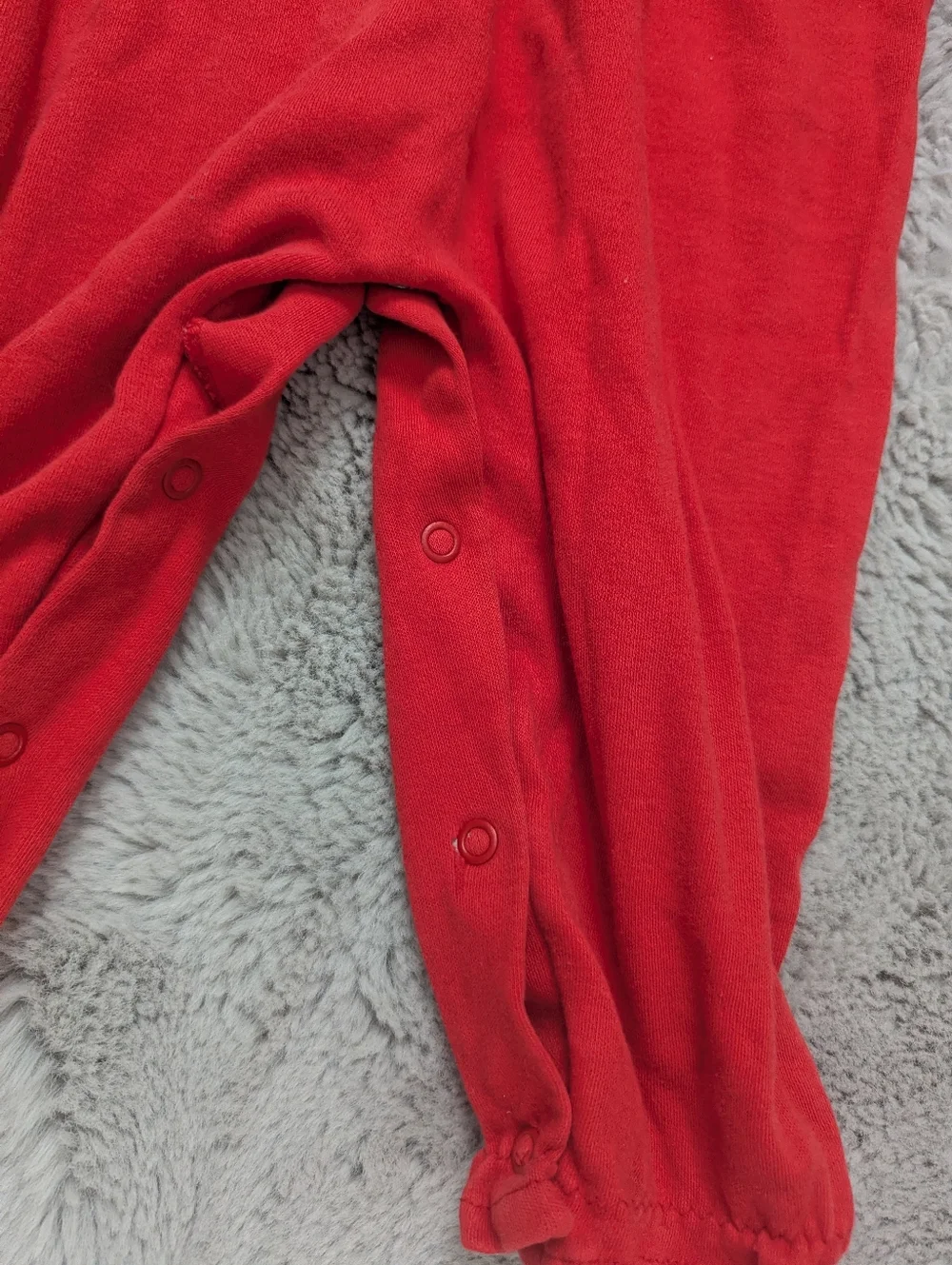 Vintage 90s Little Me Red Heart Embroidered One Piece Romper With Collar